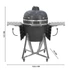 Kép 3/6 - Landmann Kamado Grillező faszenes 56cm  00570-L