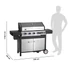 Kép 4/9 - Landmann Gázgrillkocsi / Grillező 5.1 Maxx Zóna, Szemetessel 05855-L