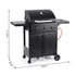 Kép 2/8 - Landmann Gázgrillkocsi / Grillező Rookie 3.1 szekrénnyel (fekete) 22159